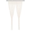 Aghana Digitals Cream Handmade Cotton Macrame Curtain 55.1x94.5" - Washable 30°C, Tunnel Top for - 2 of 4