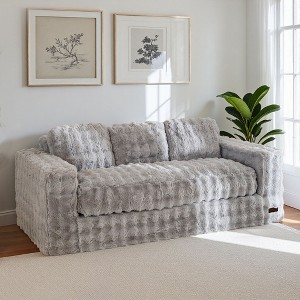 MAXYOYO 3 Seater Sofa for Living Room, Tufted Boneless Couch Bubbled Sofa Couch, No Assembly Needed - 1 of 4