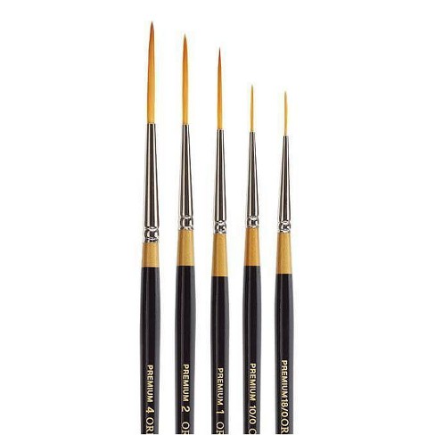 KINGART® Radiant™ 6050 Script Liner Series Premium Golden Synthetic Brushes  for Acrylic, Oil and Watercolor
