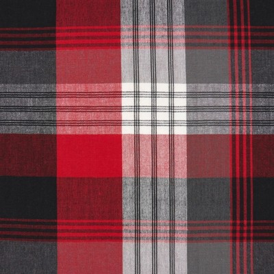 Red and Black Cotton Plaid Table Runner