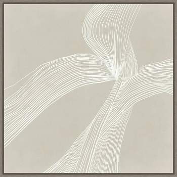 22" x 22" On the Same Wavelength II by Isabelle Z Framed Canvas Wall Art Gray Wash - Amanti Art