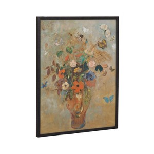 Kate & Laurel All Things Decor 16"x20" Gallery George Inness Still Life with Flowers Print Black - 1 of 4