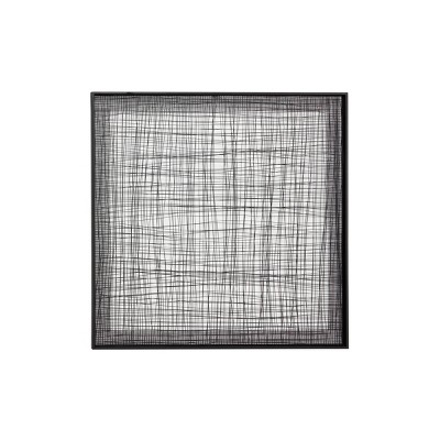 40" x 40" Large Square Mesh Metal Wall Decor Black - Olivia & May