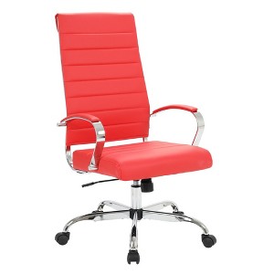 LeisureMod Benmar Modern High Back Leather Office Chair - 1 of 4