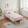 Metal Bed Frame with Headborad & Footboard, Sturdy Metal Platform Bed Frame with Iron-Art Sweet Heart, No Box Spring Needed, Under Bed Storage - 3 of 4