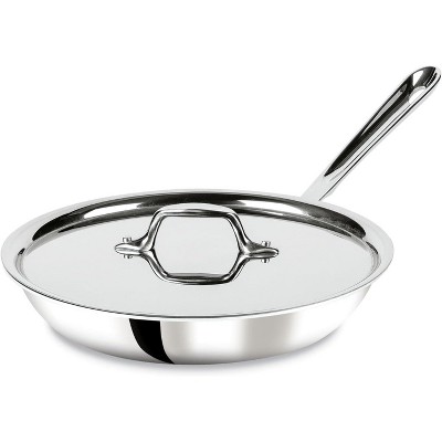 All-Clad D3 3-Ply Stainless Steel Fry Pan With Lid 10 Inch