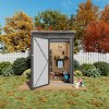 Syemin Storage Sheds Metal Outdoor Storage Shed, Lockable Door Tool Shed Roof Waterproof for Garden, Backyard, Sundries, Gray, 55.12"*29.92"*72.44" - 4 of 4