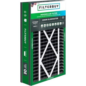 Filterbuy 16x25x5 Air Filter (1-Pack), Pleated MERV 8 Odor Eliminator HVAC AC Furnace Air Filters Replacement for Trion Air Bear 255649-105 & More - 1 of 4
