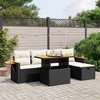 vidaXL Garden Sofa Set Black PE rattan 6 Piece Garden Sofa Set - 2 of 4