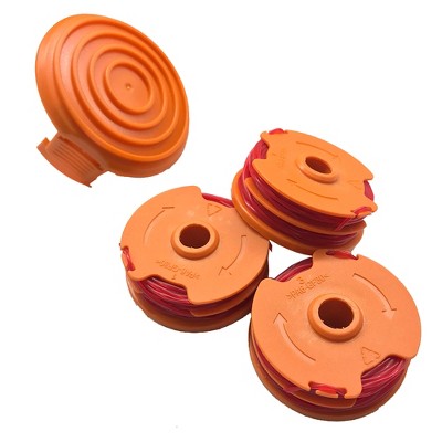 Worx WA0208 16' x .065" - 3pc Replacement Spool with Line and Cap, Dual-Line, DNALINE2