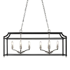 Golden Lighting Leighton 8-Light Linear Pendant in Pewter - 1 of 1