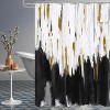 LunaLulinlk Abstract Black Ombre Fabric Shower Curtain - 2 of 4