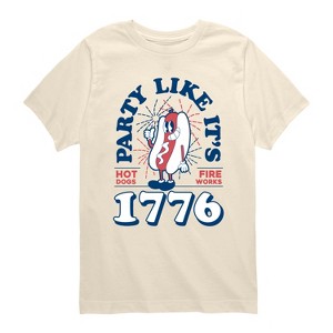 Boys' - Instant Message - Hotdog and Fireworks Short Sleeve Graphic T-Shirt - 1 of 4