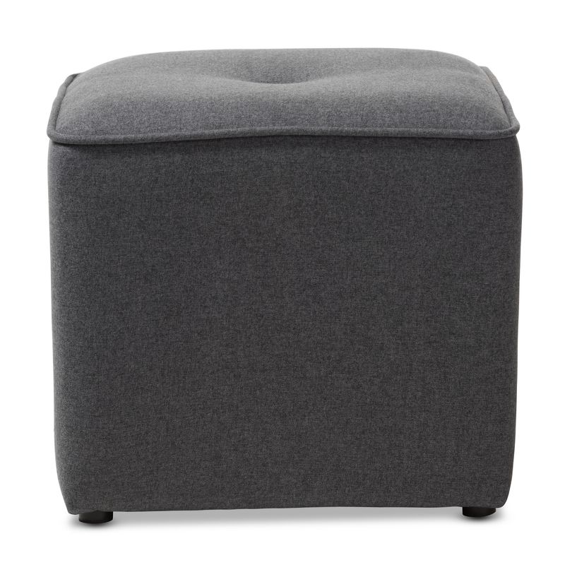 Corinne Modern and Contemporary Fabric Upholstered Ottoman - Baxton Studio, 3 of 8