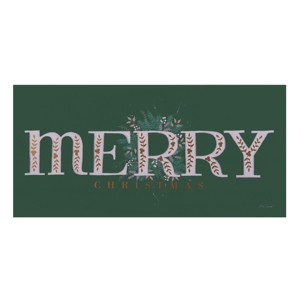 Gallerie II Emerald Merry Christmas Wall Art 24 x 12 x 1 Inches. - 1 of 4