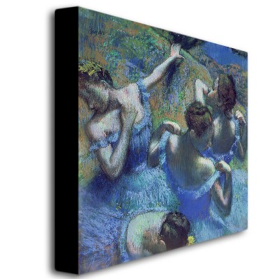 Edgar Degas Blue Dancers 24" Square Canvas Art