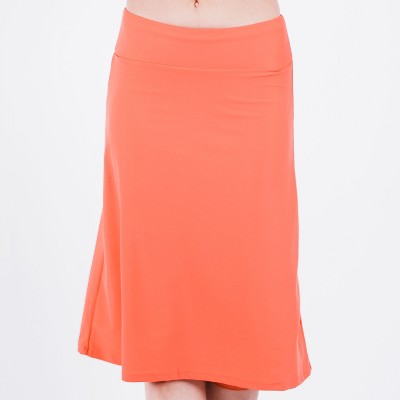 Calypsa Women's Below The Knee Swim Skirt With Capri Leggings