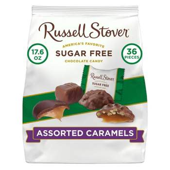 Russell Stover Sugar Free Assorted Candy Caramels Standup Bag - 17.6oz