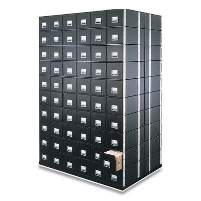Bankers Box STAXONSTEEL Maximum Space-Saving Storage Drawers, Letter Files, 14" x 25.5" x 11.13", Black, 6/Carton