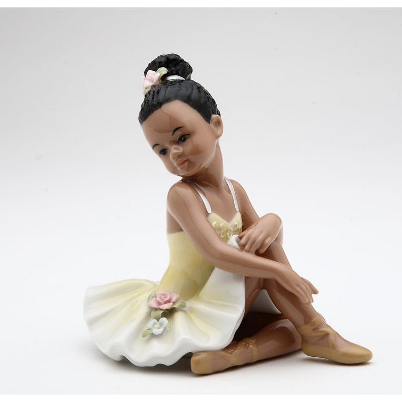 Kevins Gift Shoppe Ceramic Ballerina Girl In Yellow Dress Figurine, 1 of 4