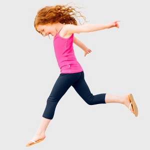 City Threads Girls 100% Cotton Soft Capri Leggings - USA-Made - 1 of 4