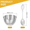 Unique Bargains Stainless Steel Seasoning Condiment Appetizer Sauce Dishes 3.4" and Spoons 4 Sets - 2 of 4