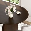 79" Farmhouse Oval Black Dining Table for 6-8 People with Round Arched Table Legs for Dining Room and Living Room - 3 of 4