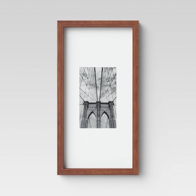 14.87" x 7.87" Matted to 4" x 6" Mid Tone Single Image Picture Frame Brown - Project 62™
