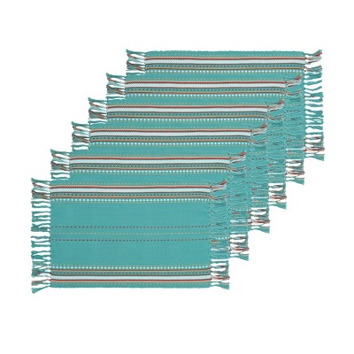 C&F Home Southwest Teal Woven Placemat Set of 6