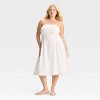 Women's Ruched Poplin Midi Tube Dress - Wild Fable™ - 3 of 3