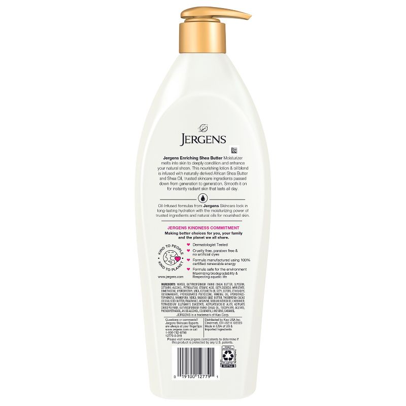 Jergens Enriching Shea Butter Hand and Body Lotion for Dry Skin, 3 of 13