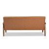 Sorrento Mid-Century Faux Leather Upholstered Wood Sofa Walnut/Brown - Baxton Studio: Tufted, 2-Seater Couch - 4 of 4