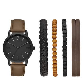 Men's Strap Watch Set - Goodfellow & Co™ Brown
