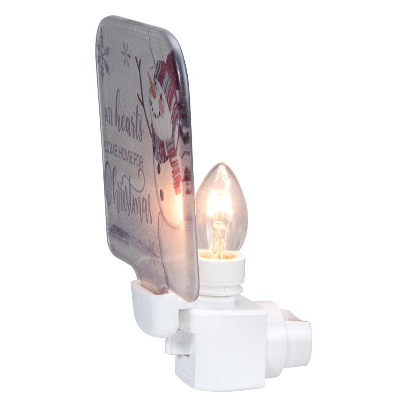 Northlight 4" White All Hearts Come Home for Christmas Glass Night Light, 3 of 5