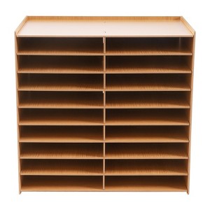 YIYIBYUS Wood Office File Literature Organizer on Desk Floor Large Classroom Mailbox - 1 of 4