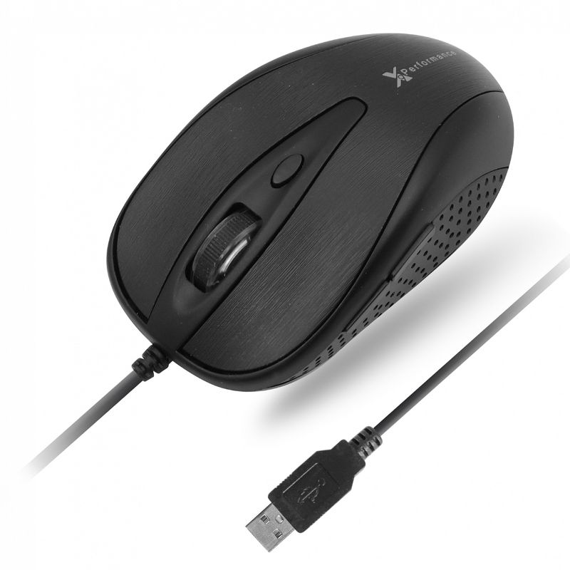 X9 Performance 6-Button USB Wired Computer Black Mouse for Mac & PC, 1 of 9