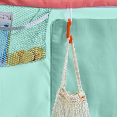 Colorful Fabric Doorframe Play Store with Beech Wood Slats