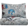 Tadpoles 7-Piece Gamer Glow in The Dark Comforter Set | Game Controllers Print - Full - Blue, Grey - 3 of 4