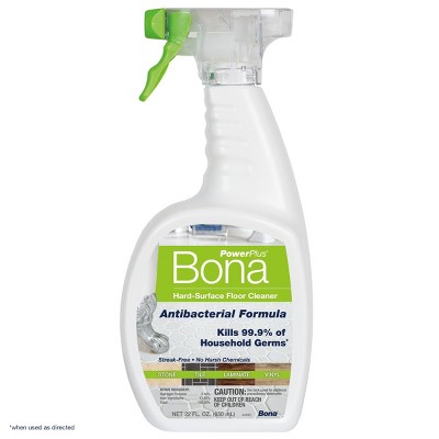 Bona PowerPlus Hard Surface Antibacterial Floor Cleaner Spray - 22oz
