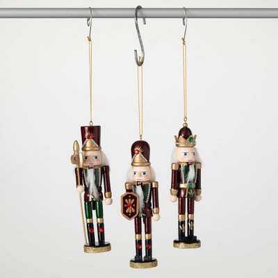 6"H Sullivans Christmas Green Nutcracker Ornament Set of 3  Christmas Decor