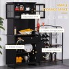 NicBex 64.5 Inch Tall Kitchen Pantry Storage Cabinet with 4 Doors,1 Drawer and Microwave Space for Dining Room,Bathroom,Kitchen,Black - 4 of 4