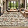 Machine Washable Vintage Large Area Rug Distressed Indoor Floor Carpet Non Slip Non Shedding Thin Foldable Printed Floor Cover - 2 of 4