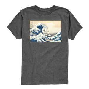 Boys' - Peanuts - Snoopy Great Wave Short Sleeve Graphic T-Shirt - 1 of 4