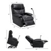 Hzlagm Everglade 28.7 in. W Faux Leather Power Lift Recliner for Elderly Assistance - 3 of 4