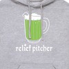 Men's - Instant Message - Relief Pitcher Green Beer Graphic Fleece Pullover Hoodie - 2 of 4