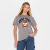 Women's New York Bear Graphic T-Shirt - Heather Gray - 2 of 3