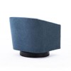 CAVINAS Swivel Accent Chair with Black Wooden Base and No-Sag Springs, Fabric Upholstered Lounge Chair for Living Room - 2 of 4