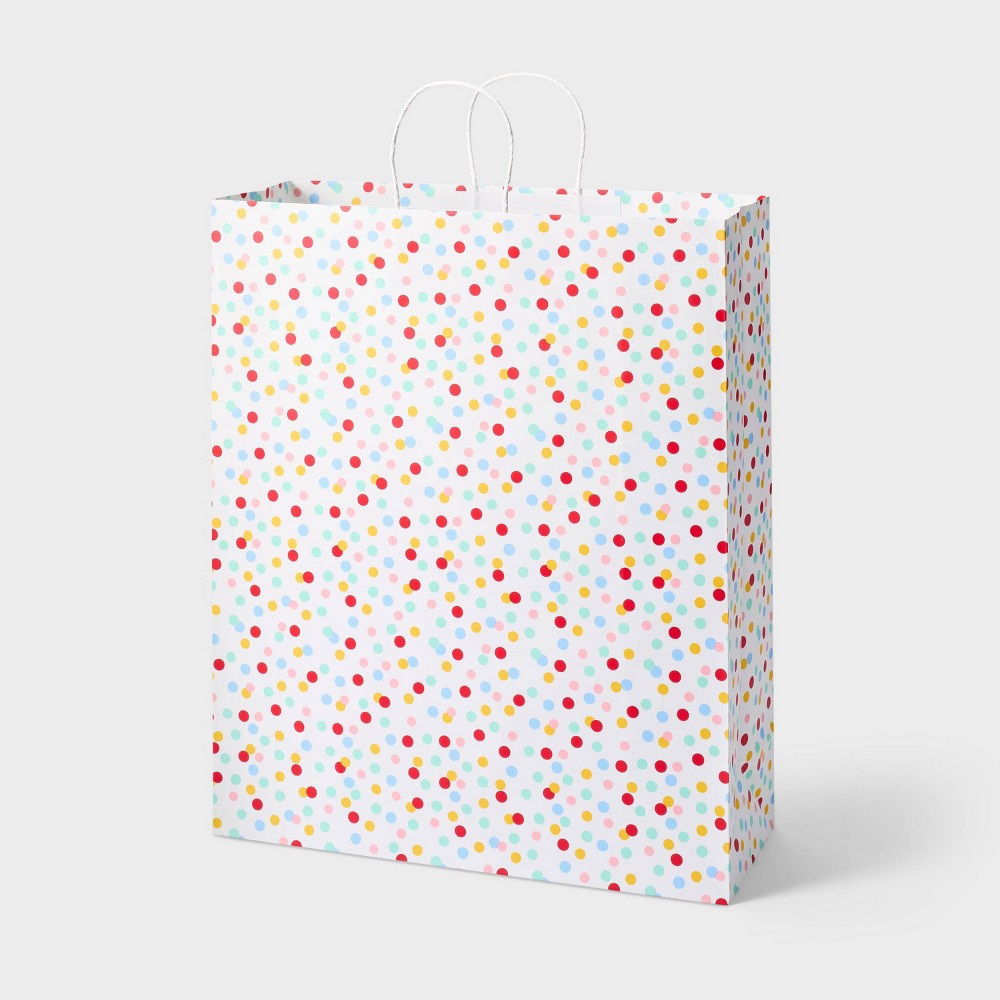 Photos - Other Souvenirs White Dots Jumbo Gift Bag - Spritz™