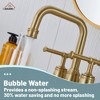 CASAINC 4 in. Centerset Double Handle 2 holes Bathroom Sink Faucet Lavatory Faucet with Stainless steel Drain in Brushed Nickel - 4 of 4