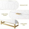 White 3-Drawer Wooden Organizer with Gold Metal Handles ¨C Stylish Chest of Drawers - 4 of 4
